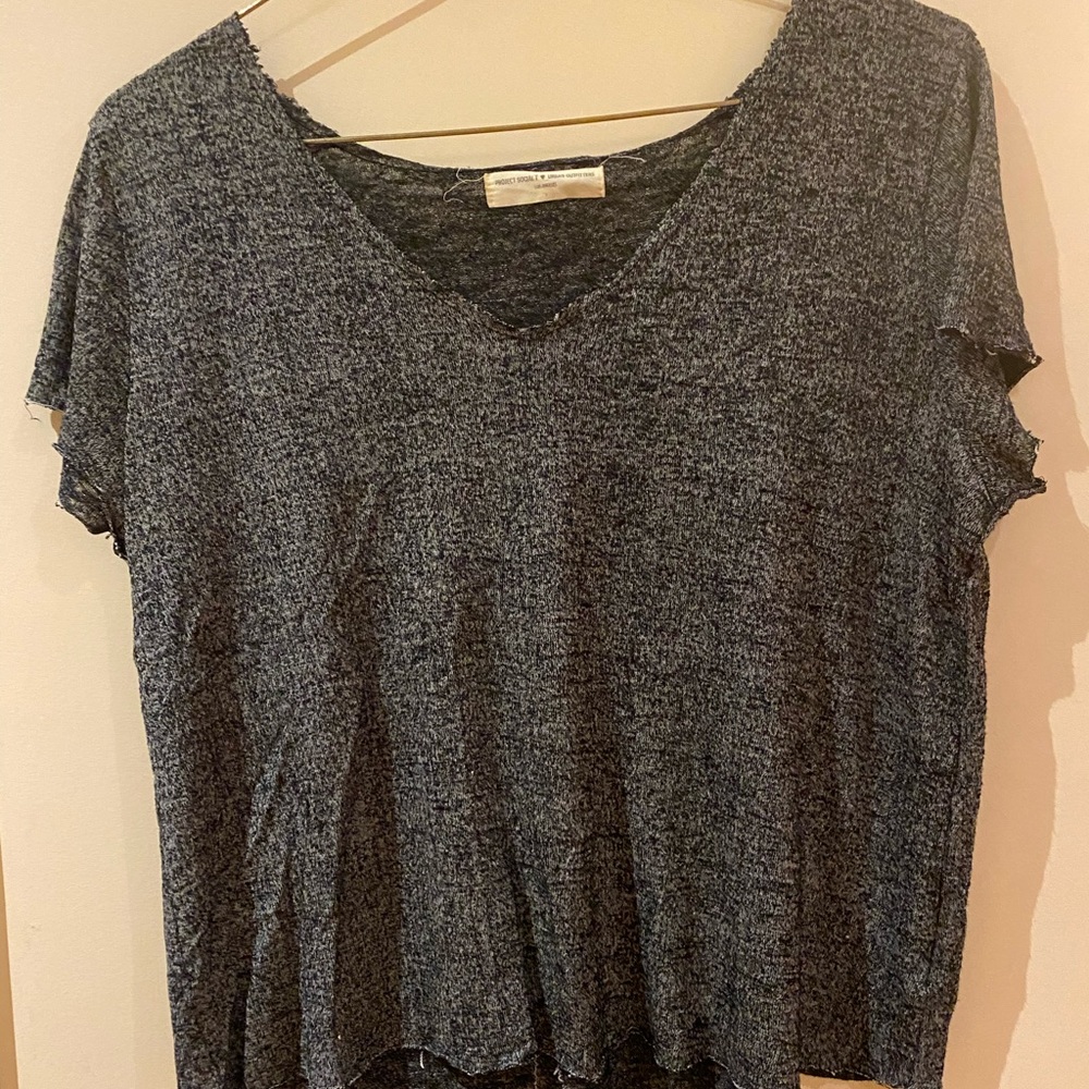 Textured oversized tee